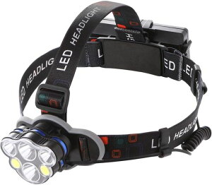 ヘッドライトUSB充電式Type-CLED超高輝度ヘッドランプ8点灯モード40時間連続使用可ヘルメットライト90°角度調節可能ズーム機能5200mAh大容量電池軽量防水作業灯釣りライト散歩登山キャンプ…