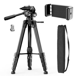 【2025新型】Seesiiエレベーター三脚レーザー墨出し器用携帯用ハンドル式高さ54cm~170cm5段階伸縮接続ネジ径1/4-5/8インチ大型アルミ三脚折りたたみ可能収納バッグ付き