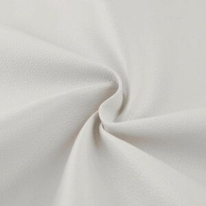 柔らかい人工合成皮革生地、100x137cm人工皮革片、0.68mm厚さのロール、エチレン軟包皮革材料、工芸品、リボン、DIY裁縫に適している(白)