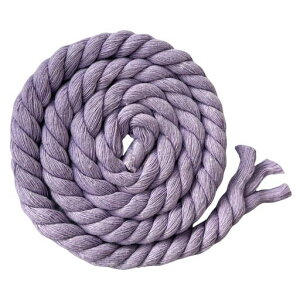 カラー綿ロープ直径8mm/10mm/12mm/20mm綿ロープ3ツ打10M/20M/50M柔らか太い手芸用天然コットンロープ手作りインテリア飾りDIY(ライトパープル10mm/10M)