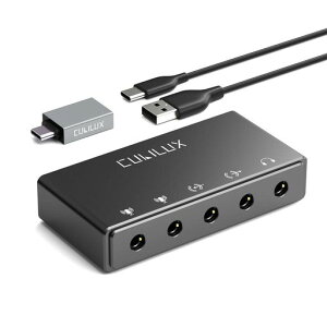 CubiluxCB5USB�I�[�f�B�I�C���^�[�t�F�[�X�^��/�X�g���[�~���O/�|�b�h�L���X�e�B���O�pUSB����3.5mm�T�E���h�J�[�h�X�e���I�}�C�N���̓��C�����̓��C���A�E�g���j�^�[�p�w�b�h�z���W���b�NW�c