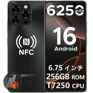 �yAndroid16SIM�t���[�X�}�z���o��zDOOGEENote58ProAndroid16�X�}�z90Hz6.7�C���`HD+���ʃX�}�[�g�t�H��32GB+256GB2TB�g��sim�t���[�X�}�z�{��16MP