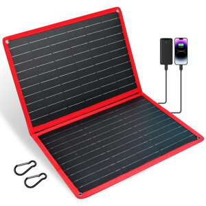 DOKIO�\�[���[�p�l��20w�|�[�^�u���\�[���[�[�d��5VIP67�h��USB-AQC3.0USB-C�o�͕t���h�ЃW���N���|�[�^�u���d��/Phone/Pad/Laptop/Android�Ή��A�E�g�h�A�L�����v�T�o�C�o���p�P�����Ή�