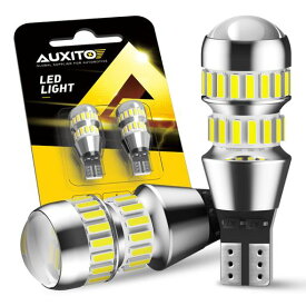 AUXITO T16 LED バックランプ 爆光 4倍明るさUP バックランプT16バックライトT16 / T15 4014 LED 42連 24ヶ月保証 12V 無極性 ホワイト 後退灯 バックライト 50000時間以上寿命 (2個セット)