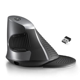 DELUX 無線エルゴノミクスマウス 2.4G 充電式 静音 縦型マウス、取り外し可能リストレスト、800/1200/1600DPI、6ボタン、手根管、手首、手の疲れに、PC/ラップトップ用(M618G GX - グレイ)