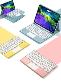 大型タッチパッド付き IPAD PRO11 2022/2021/2020/2018 キーボード付き カバー 第 4 3 2 1 世代 脱着式 BLUETOOTH ワイヤレスキーボード 手帳型 US配列 薄型 APPLE PENCIL 収納 お洒落