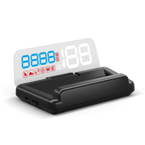 wiiyiiミラーカーヘッドアップディスプレイGPSスピードメーター表示速度と時間多機能カーヘッドアップディスプレイすべてのモデルと互換性があります