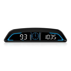 WIIYII車のヘッドアップディスプレイGPS速度計表示速度と時間車の時計スピードリマインダーと疲労運転リマインダー付きすべての車に適しています