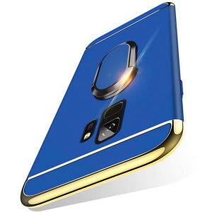 YULNCUZGalaxyS9ケース耐衝撃軽量薄型s9カバー3パーツ式スタンド機能360度回転滑り止め防指紋サムスンギャラクシーS9スマホケースメッキ加工マグネット式車載ホルダー対応一体型携帯カバー