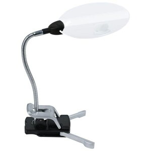 Sutekusスタンドルーペルーペ拡大鏡拡大ルーペ読書ルーペ拡大鏡スタンドLEDライト付きクリップ対応レンズ径11cm/13cm2.5倍/5倍細かい作業対応用母親・父親へのプレゼント(130mm)