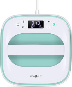 HTVRONT熱転写プレス機本体110v250x250mm、アイロンプリントシート昇華型プリンター熱転写プレスマシン、抱き枕鞄帽子Tシャツ等様々なものに転写可能(ミントカラー)