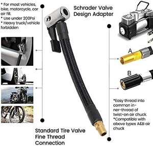 ZOYUBS車バイク空気入れエアーホースバルブ延長チューブポンプ延長ホースタイヤエアーポンプ延長ホース32TPI/0.3インチに対応ナッツ空気入れ延長ホースタイヤインフレーション空気入れ延…