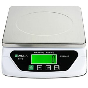BOMATA(ボマタ)台はかり1g単位30kgステンレス製秤台全視角LCDUSB給電&乾電池2式給電風袋引き機能計数機能オートオフ機能(取消可能)デジタルスケール測り(単三乾電池2本、USBケーブル付き)B612C30kg