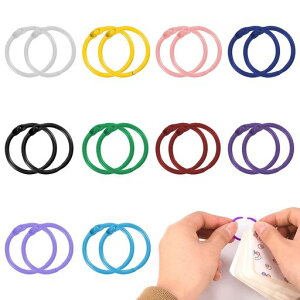 バインダーリング【20個入り】ルーズリーフリング単語帳リング直径30mm、事務用品、10色混合、学習カード、カレンダー、アルバムリング、書類保管、ファイルブック作成などに適してい…