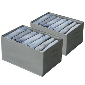 �ߑ����[�{�b�N�X 2�Z�b�g ���[�P�[�X �N���[�[�b�g �d�؂� �܂��� �ߑ��P�[�X 7�}�X �V���c/�Y�{��/�ߗގ��[�� ��e�� �h�o �h�� ���L �ʋC�� ���􂢉\ (�傫��)