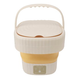 6スモールワッシャーイエローミニ洗濯機フォールド可能ポータブル大容量バスケット高速モーター洗濯機プラグ100‑240下着用