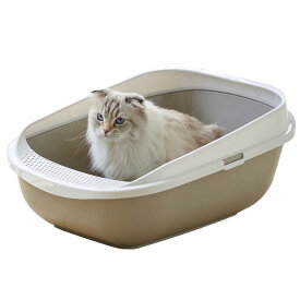 メガトレー ライト グレー 青タグ 大きい猫トイレ 飛散 防止 サイズ(約):幅42.6×奥57.6×高25.5