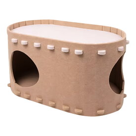 猫用 ベッド ケーブ,耐スクラッチフェルト 折り畳み式 - 密閉型 キャットベッド 子猫 トンネル | 室内外 対応 冬 用 子猫 用 睡眠 遊び 休息 スクラッチ 用
