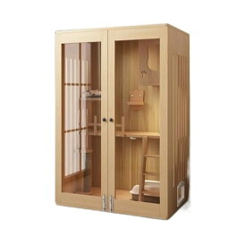 キャットヴィラ 猫用ケージ ホーム 猫用トイレ 二階建て猫用ヴィラ 猫用ハウス 屋内用猫用ハウス 閉鎖型猫用キャビネット 木製猫用ハウス 猫の家