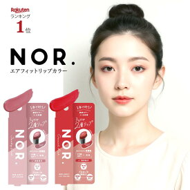 【生活応援価格!20%OFF】NOR.（ノール） AIRFITLIPCOLOR（エアフィットリップカラー）ニュアンスオレンジ スモーキーピンク カジュアルレッド 美容液 カラーリップ スモーク 2重芯 口紅 日本製