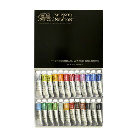 【限定クーポン有! 最大28倍×お買い物マラソン SPU 要エントリー 4/24 20:00 ～ 4/27 09:59】 Winsor＆Newton プロフェッショナル ウォーターカラー 5ml チューブ 24色セット