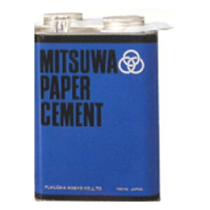 ミツワ ペーパーセメント Wコート 両面塗り 青缶 大缶 1570cc