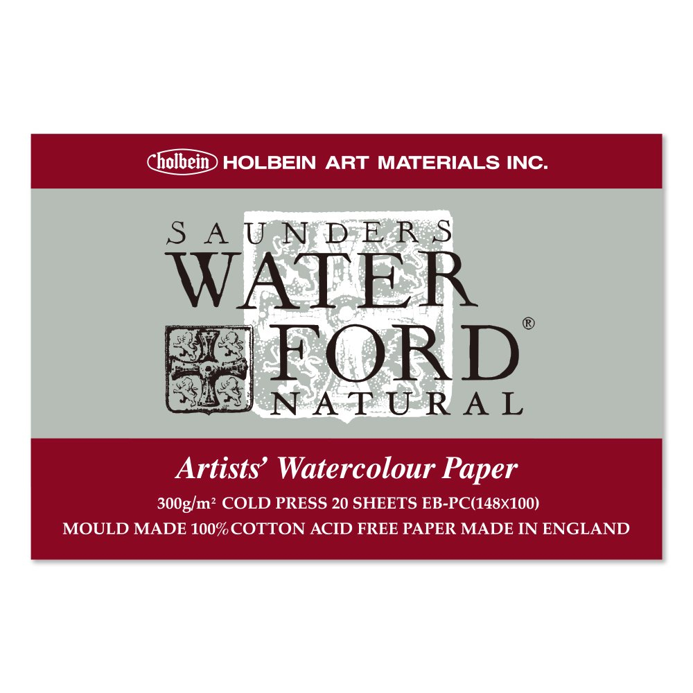 英国の代表的な高級水彩紙として長年愛用 WATERFORD ウォーターフォード 水彩紙 ナチュラル・ブロック EB-PC (ハガキ)