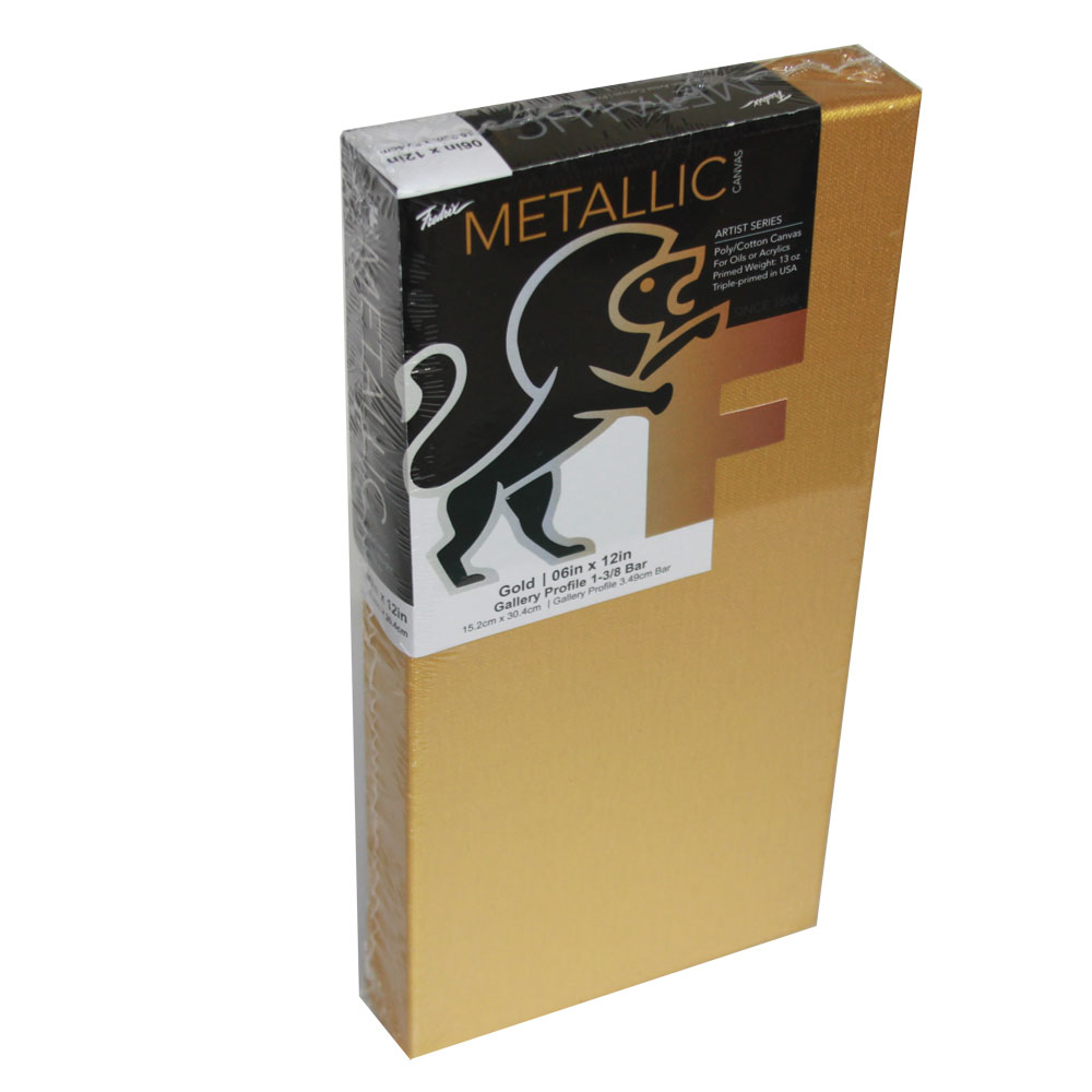 メタリック 3D キャンバス #5920 ゴールド 6×12インチ W15.2×H30.5×D3.5cm 
