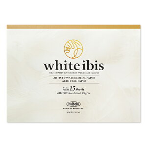 white ibis �z���C�g�A�C�r�X ���ʎ� �R�b�g���E�p���v 300g/m2 ���� �u���b�N F4 (333×242mm) 15���Ƃ� WIB-F4