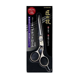 【最大29倍×お買い物マラソン SPU 要エントリー 10/24 20:00 〜 10/27 9:59】 グリーンベル 匠の技 ステンレス製 ヘアカットはさみ 日本製