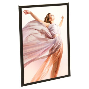 ポスターフレーム SOFKEN ソフケン マルチパネル A3 ブラック 透明板 (片面) アルミフレーム