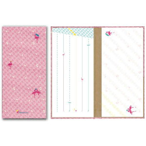 【最大29倍×お買い物マラソン SPU 要エントリー 10/24 20:00 〜 10/27 9:59】 komon+ コモンプラス ハードカバー 和紙 一筆箋 稲妻フラミンゴ