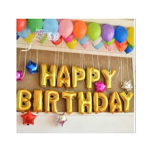 誕生日 バルーン バルーン ゴールド アルファベット型 HAPPY BIRTHDAY 文字 風船 シルバー ブルー ピンク 赤 ミックス 誕生日パーティー サプライズ お祝い