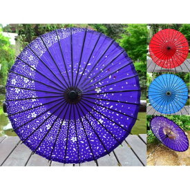 コスチューム用小物 和傘 踊り傘 紫 桜吹雪 和傘 番傘 コスプレグッズ ハロウィン 衣装 コスチューム