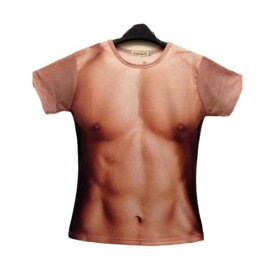 男の裸 マッスル Tシャツ 筋肉 マッチョ おもしろ 3D裸のTシャツ 男の上半身ヌード ドキッとさせるコスプレ衣装 半袖 ハロウィン 余興 面白 パーティ レディース メンズ ハダカ 男の裸 コスプレ 衣装 男女兼用