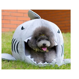 サメ型ペットハウス 鮫型 猫 小型犬 ハウス 小動物 兼用 猫ベッド 犬ハウス ソファ 犬・猫ハウス サメ型【Mサイズ】