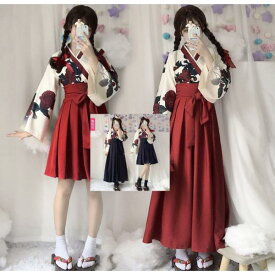 浴衣 着物 和服 コスチューム コスプレ 大人用 衣装 ハロウィン 仮装 コスプレ衣装 クリスマス レディース コス 袴 和風 矢羽 巫女 和装 ミニ 女性用 巫女さん 仮装グッズ スカート ミニスカート ミニスカ セット イベント パーティー 忘年会