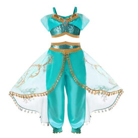 ハロウィン 衣装 プリンセスドレス ブルー コスチューム インディアン 女性 ハロウィン 仮装 ジャスミン 子供用 アラブ 中東|なりきりワンピース コスプレ 余興 仮装衣装 変装　コスプレ衣装 お姫様 かわいい ドレス 可愛いコスプレ