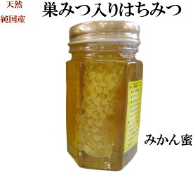 国産コムハニー 非加熱 生はちみつ 巣みつ入り みかん蜂蜜180g【送料無料 はちみつ】【宇和養蜂】コムハニー はちみつ 国産【養蜂場直送】【愛媛産】