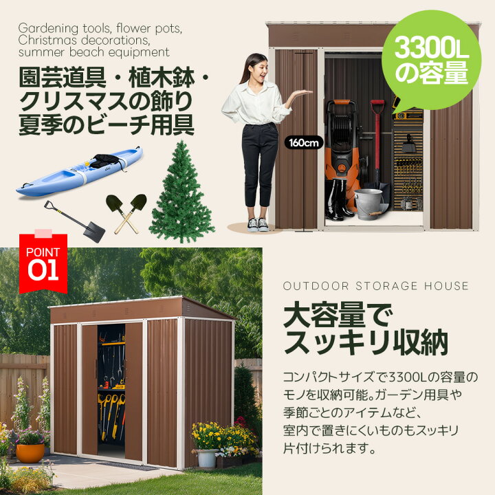 楽天市場】3月最終日☆全品7%OFFクーポン!!物置 屋外 おしゃれ 大型 防