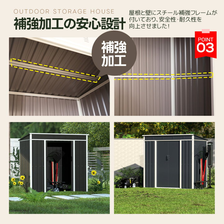 楽天市場】限定30枚8％クーポン☆内外塗裝☆引き戸タイプ 物置 屋外 
