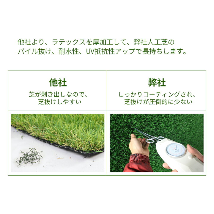 楽天市場】本日全品9％OFFクーポン！人工芝 ロール 1m×5m 芝丈20mm  