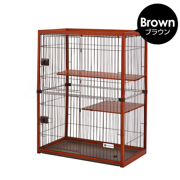 楽天市場 1000円クーポン配布中 猫 ケージ キャットケージ 2段 木製フレーム ハンモック付 広々 大型 猫ゲージ 高級感 おしゃれ キャットハウス ネコ ハウス 多段 留守番 保護 脱走防止 多頭飼い 多頭 スチール ペットケージ ユメカ インテリア Yumeka