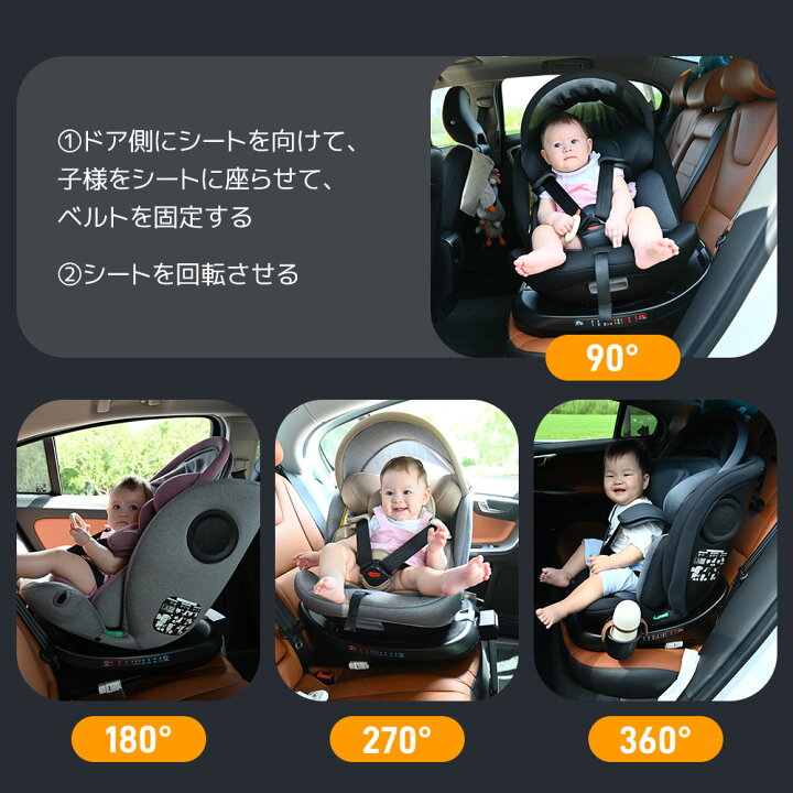 180度回転式のチャイルドシート（未使用）