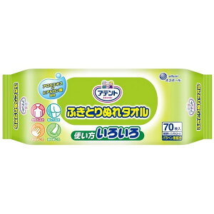 《大王製紙》 アテント ふきとりぬれタオル (70枚入)