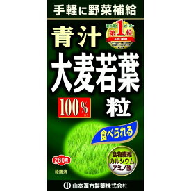 《山本漢方製薬》 大麦若葉 青汁粒100％ 280粒