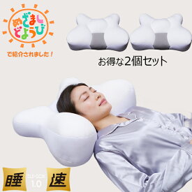 睡速 1.0 2個セット 送料無料 24X 枕 X型枕 洗える ふわもち フレフィーマ FLEFIMA 特許 枕 リラックス プレゼント 肩こり ストレートネック 体圧分散 横向き 仰向け うつ伏せ CCM スイソク SUI-SOK1.0
