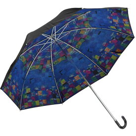 ユーパワー 名画モザイクアート 折りたたみ傘 晴雨兼用 モネ「睡蓮」 名画の世界を身近に感じる 折りたたみ傘で晴雨兼用 モネの 睡蓮 が美しいモザイクアートに