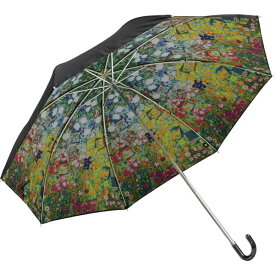 ユーパワー 名画モザイクアート 折りたたみ傘 晴雨兼用 クリムト「フラワーガーデン」 美しいクリムトの花園をイメージしたモザイクアート柄の折りたたみ傘 晴雨兼用で使い勝手も抜群 雨の日も晴れの日も、おしゃれに傘をさして気分も晴れやかに