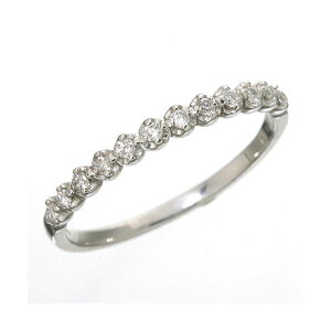 K18 ダイヤハーフエタニティリング ホワイトゴールド 13号 指輪 白 輝き溢れる永遠の愛を象徴する、プレミアムホワイトゴールドの13号ダイヤモンドハーフエタニティリング 白